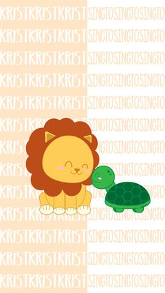 an image of a lion with a turtle