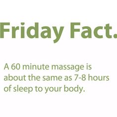 Just another great reason to make time for yourself. Sports Massage Therapy, Friday Facts, Sports Therapy, Licensed Massage Therapist