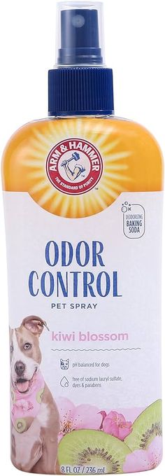 Amazon.com : Arm & Hammer for Pets Super Deodorizing Spray for Dogs | Best Odor Eliminating Spray for All Dogs & Puppies | Fresh Kiwi Blossom Scent That Smells Great, 8 Ounces : Pet Supplies Smelly Dog, Puppy Shampoo, Deodorizing Spray, Pet Odor Eliminator, Scrubbing Bubbles, Pet Spray, Dog Smells, Dog Odor, Deodorizing