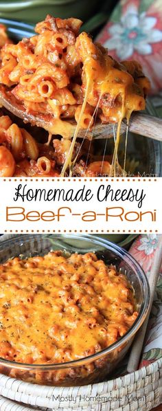 homemade cheesy beef and pasta casserole recipe