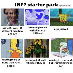 Infp Starter Pack, Infp Mood, Infp Girl, Meme Format, Istp Personality