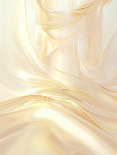 an abstract background with white and gold colors in soft folds on the fabric, as well as wavy lines