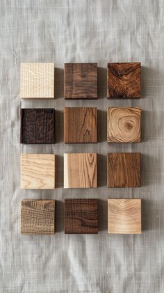 several different types of wood are arranged on a sheet