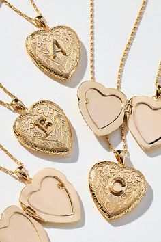 Monogram Heart Locket Necklace Cute Necklaces Aestheti, Cute Rose Gold Necklace, Cute Jewelry Girlfriend, Gold Heart Necklace Wallpaper, Luxury Jewelry Gift For Her, Mom Jewelry Personalized Necklace, Cheap Women's Necklace For Birthday Gift, Birthdya Gifts For Women, Cheap Locket Jewelry For Mother's Day