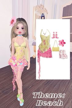 beach theme dress to impress dri beach wear. Beach Outfit Dress, Spring Break Dress, Girls Dres, Spring Break Party, Pool Party Dresses, Outfit Roblox, Pool Party Outfits, Sea Dress, Ethereal Dress