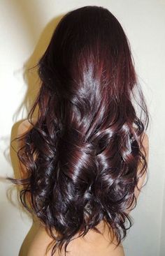 Filmy Vintage, Wavy Curls, Dark Red Hair, Red Highlights, Burgundy Hair, Hair Stylies