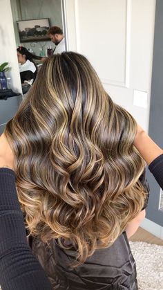 Caramel Blond Highlights, Strawberry Blonde Highlights Black Hair, Black Hair Blond Balayage, Hair For Dark Brown Hair, Brown Hair With Highlights Wig, Dark Blonde Highlights On Dark Hair, Brown Hair With Dark Brown Highlights, Dark Brown Wig With Highlights, Highlights Hair Ideas