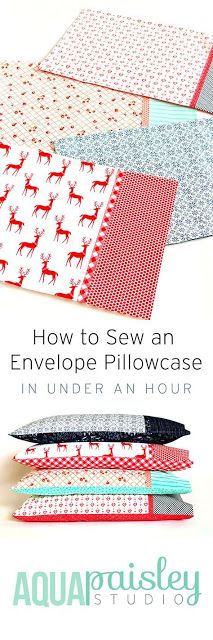 how to sew an envelope pillowcase in under an hour by aquariusey studio