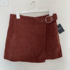 Nwt Forever 21 Rust Colored Corduroy Skirt With Buckle Detail Zipper Closure On Back If You Have Any Pet Allergies, Please Note That I Do Own A Cat Trendy Corduroy Mini Skirt, Corduroy Mini Skort For Fall, Trendy Corduroy Skirt, Fall Mini Corduroy Skort, Trendy Spring Corduroy Skirt, Trendy Corduroy Skirt For Spring, Forever 21 Skirt For Fall, Forever 21 Fall Skirt, Spring Mini Corduroy Skort