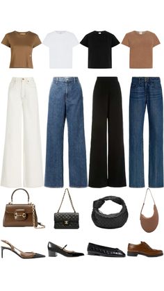 Old Money Style Jeans, School Outfits Philippines, Tshirt Jeans Outfit Casual Women, Old Money Outfits Jeans, Old Money Jeans Outfit, Old Money Jeans, Elevated Basics Style, Elevated Basics Outfit, Basic Clothes Essentials