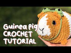 a crocheted guinea pig is shown in this video