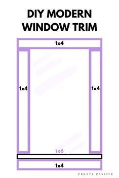 an image of a window trim with measurements for the bottom and side panels on it