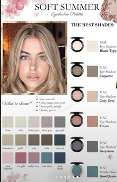 Muted Summer Palette, Soft Summer Eyeshadow Palette, Soft Summer Neutral Outfits, Soft Summer Eyes, Makeup Soft Summer, Soft Summer Makeup Palette, Cool Summer Makeup Palette, Soft Summer Makeup Products, Soft Summer Color Analysis