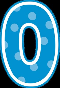 the letter o is made up of polka dots and has an oval shape in blue