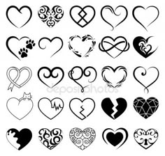 red hearts with different shapes and sizes on white background stock photo, royalty images, clip art