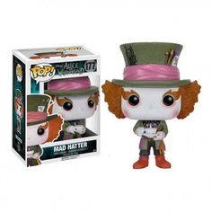 the mad hatter pop vinyl figure is in its box