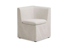 the corner chair is upholstered with fabric