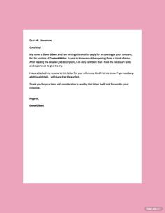 a letter to someone requesting that they are not interested