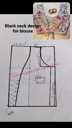 an image of a sewing pattern for a blouse