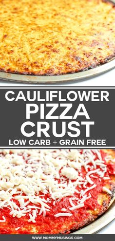 this cauliflower pizza crust is low carb, grain free and so delicious