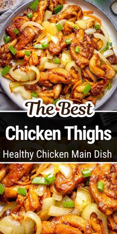 Chicken main dish recipes, Best chicken recipes for dinner, Amazing chicken recipes, Different chicken recipes, Great chicken recipes, Something different for dinner ideas, Chicken Thighs Recipes, Dinner ideas with chicken thighs, Healthy chicken thigh dinner Easy Chinese Chicken Recipes, Chicken Thigh Stir Fry, Quick Chicken Thigh Recipes, Easy Chinese Chicken, Cooking Healthy Dinner, Best Chicken Thigh Recipe, Best Healthy Dinner Recipes, Chinese Chicken Recipes, Ways To Cook Chicken