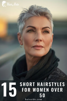 Effortless sophistication: Short Hairstyles for Women Over 50! Embrace sleek layers, soft curls, or stylish bangs to redefine your look with grace and poise, celebrating your unique style at every age. 💁‍♀️🌟 Hairstyles For Short Hair Over 60 Older Women, Short Sassy Hair Styles Over 50, Short Hairstyles With Short Bangs, Woman Very Short Hair, Short Hairstyles For Gray Hair Over 50, Short Edgy Hairstyle Women Round Face, Short Gray Hairstyles For Women Over 50, Buzz Cuts For Women Over 50, Short Hairstyle Women 50