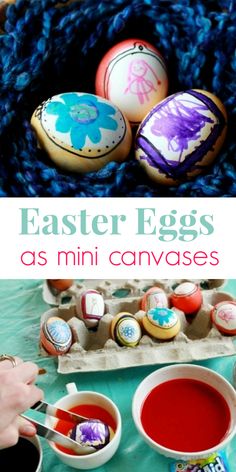 easter eggs as mini canvases are ready to be painted