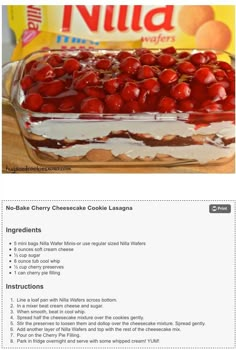 an image of a cake with cherries in it on the webpage for nula