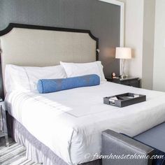 How To Make Your Bedroom Look More Expensive Hotel Bed At Home, House To Home, Bedroom Color Combination, Glam Bedroom, Get Out Of Bed, Luxurious Bedroom