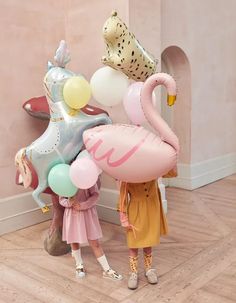 FLAMINGO FOIL BALLOON WITH HELIUM - Bonjour Fête Flamingo Balloons, Meri Meri Party, Neon Rope, One Balloon, Large Balloons, Birthday Party Balloon, Meri Meri, Party Animal, Circus Party