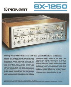 an advertisement for the new stereo system, sx - 1220 with instructions on how to use it