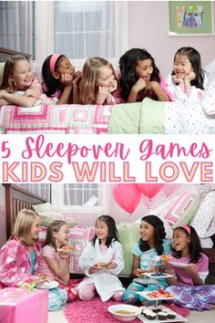 Fun Activities For Sleepovers, Free Sleepover Games, Dollar Tree Sleepover Ideas, Morning After Sleepover, Slumber Party Activities For Kids, Birthday Sleepover Ideas For Girls Kids, Pj Day Activities For Kids, Little Kid Sleepover Ideas Girl