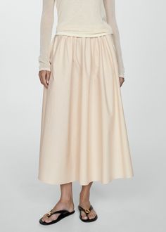 Cream Pleated Skirt, Midi Design, Turkey Dress, Cotton Midi Skirt, Floor Length Skirt, Dress Shapes, Pleated Midi Skirt, Cotton Skirt, Circle Skirt