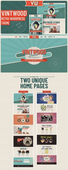 the website design for vintage wood