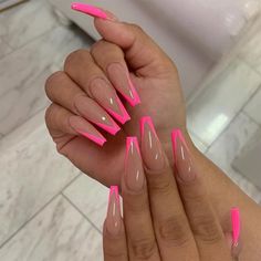 Fake Nails Long, Ballet Nails, Coffin Press On Nails, Long Acrylic Nails Coffin, Pink Acrylic, Pink Nail