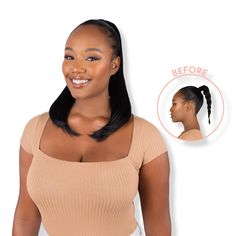 Lola Pony -  HI, I'M LOLA! An INSERT NAME HERE Babe favorite, this clip-in ponytail is 17'', mid-length with a teardrop swoop, and can be worn inwards or out. She's slightly textured for long lasting volume and is exactly what you need for the best sophisticated look.    Benefits     Hair that looks & feels like it's really yours - the INH team is dedicated to making soft & high-quality hair that looks and feels like your own. Ready to wear - These pre-styled, weatherproof ponytails are the easi Volume Ponytail, Clip In Ponytail Extensions, Clip In Ponytail, Ponytail Hair Extensions, Hair Brands, Ponytail Hair, Ponytail Extension, Hair Routines, Volume Hair