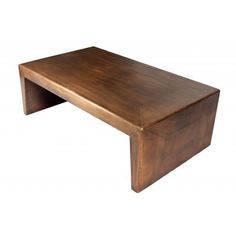 a wooden table with one section missing from the top