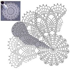 crocheted doily pattern with the words,