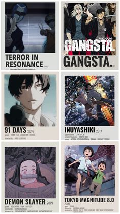 an image of some anime characters in different languages