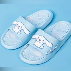 Nip Sanrio’s Cinnamoroll Slides/Sandals Size 40-41 Cute Beach Slippers For Spring, Playful Open Toe Slides For Spring, Cute White Slip-on Sandals, Cute White Open Toe Slippers, Playful Open Toe Slippers For Spring, Cute Blue Flip Flops For Beach, Cute Spring Slides, Cute Non-slip Slides For Beach, Cute Spring Slip-on Slides