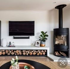 a living room filled with furniture and a flat screen tv mounted above a fire place