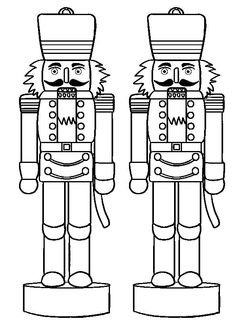 two nutcrackers are standing next to each other