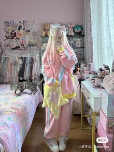 Fairy Kei Outfit, Decora Fashion Outfits, Cute Pastel Outfits, Kidcore Fashion, Decora Fashion, Fairy Kei Fashion, Kawaii Outfit Ideas, Bright Outfits, Abstract Fashion