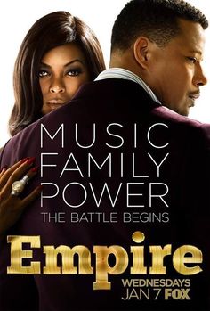 the poster for empire shows two people standing next to each other and one is holding his arm around another man's shoulder