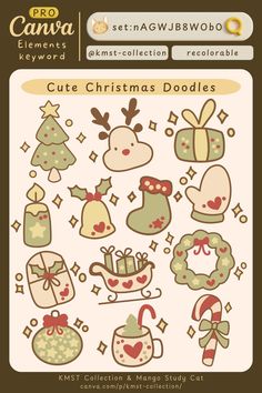 the cute christmas doodles stickers are available for use in crafts, cards and more