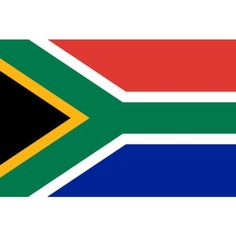 the flag of south africa is shown in red, green, and blue with an arrow