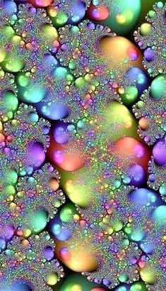 an abstract background with many bubbles in pastel colors