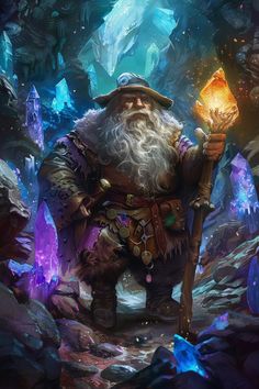 an image of a wizard holding a lantern in his hand