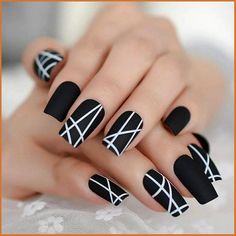 Ballerina Acrylic Nails, Black And White Nail, Black And White Nails, Black And White Nail Art, French Pedicure, Picture Polish, Winter Nails Acrylic, Gelish Nails, French Nail Art