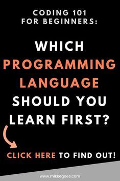 a poster with the words which programming language should you learn first?